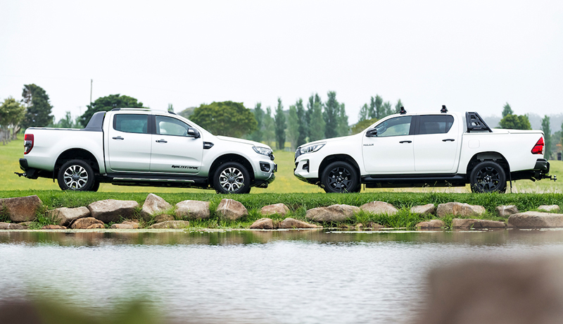 So sánh ngoại thất Toyota Hilux với Ford Ranger