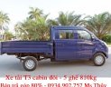 Xe tải 500kg - dưới 1 tấn 2018 - Giá xe tải T3 cabin đôi Trường - 660kg - bán xe tải trả góp chỉ với 50 triệu