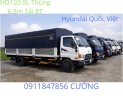 Hyundai Mighty HD120SL 2017 - Đô Thành HD120 SL hàng nhập 3 cục, tải 8.1 tấn thùng dài 6.3m, đời 2017