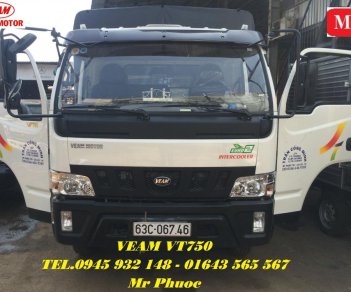Veam VT750   2016 - Xe tải VEAM 7.5 tấn, xe tải VEAM VT750 7T5 2016 thùng mui bạt, xe tải VEAM 7.5T tặng trước bạ 100%