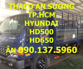 Hyundai HD  650 2016 - TP. HCM - Hyundai HD650, thùng kín, màu xanh