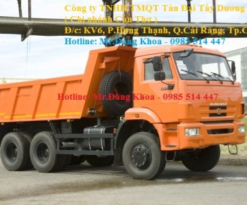 Kamaz XTS 2015 - Bán xe Ben Kamaz 65111, đời 2015,14 tấn, màu cam, 3 chân, 3 cầu, nhập khẩu, mới