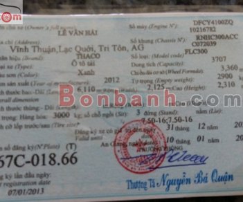 Thaco FORLAND 2012 - Cần bán Thaco Forland sản xuất 2012, màu xanh lam