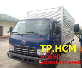 Hyundai HD 650 2016 - TP. HCM Hyundai HD 650 đời mới, màu xanh lam, thùng kín inox 430