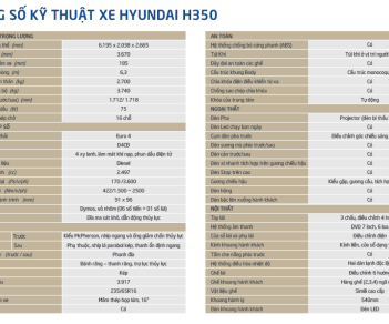 Thaco HYUNDAI  h350 2017 - Hyundai Solati H350 16 chổ tiêu chuẩn Châu Âu
