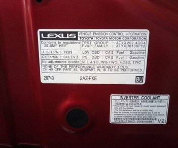 Lexus HS 250H 2010 - Bán Lexus HS 250H đời 2010, màu đỏ, xe nhập