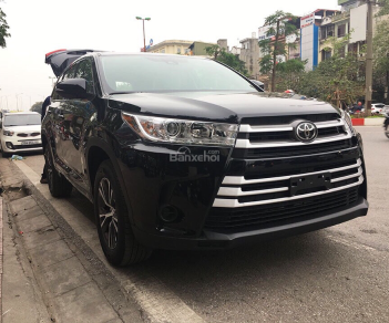 Toyota Highlander LE 2.7L  2017 - Bán ô tô Toyota Highlander LE đời 2017, màu đen, nhập khẩu