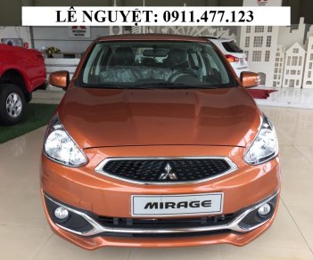 Mitsubishi Mirage MT 2017 - Bán Mitsubishi Mirage màu cam, xe nhập khẩu, siêu lợi xăng, hỗ trợ trả góp, LH 0911477123