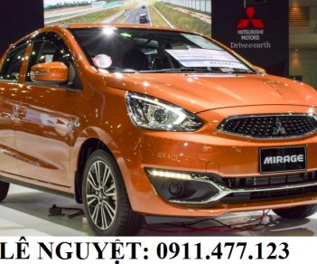 Mitsubishi Mirage MT 2017 - Bán Mitsubishi Mirage màu cam, xe nhập khẩu, siêu lợi xăng, hỗ trợ trả góp, LH 0911477123