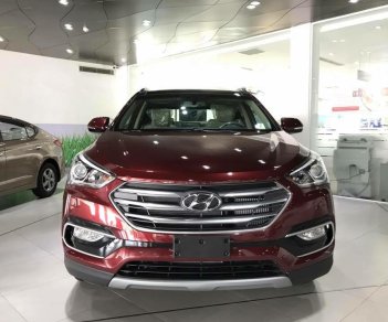 Hyundai Santa Fe 2018 - Bán Hyundai Santa Fe bản 2 cầu, máy dầu 2.2 đặc biệt, mới 100% màu đỏ sản xuất 2018, hỗ trợ trả góp vay vốn 85% xe