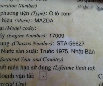 Mazda 1200 1980 - Cần bán xe Mazda 1200 đời 1980, giá chỉ 40 triệu