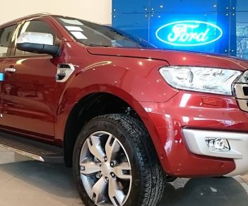 Ford Everest 2.2AT Titanium 2018 - Bán Ford Everest 2.2AT bản Titanium năm 2018, màu đỏ, mới 100%. Vui lòng L/H 090.778.2222