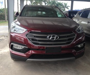 Hyundai Santa Fe 2.2 2018 - Bán Hyundai Santa Fe - Hyundai Santa Fe full xăng 2.2 sản xuất năm 2018, màu đỏ