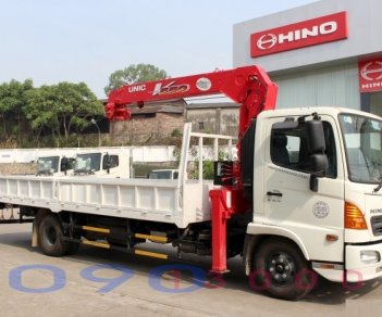 Hino 2017 - Bán xe tải cẩu Hino FC9JLSW 6.4 tấn, gắn cẩu Unic UR-V 500 5 tấn 4