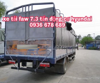 Howo La Dalat 2018 - Xe tải Faw 7,3 tấn động cơ Hyundai chính hãng, thùng dài 6m25, đời mới nhất, giá rẻ nhất