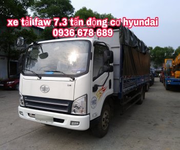 Howo La Dalat 2018 - Xe tải Faw 7,3 tấn động cơ Hyundai chính hãng, thùng dài 6m25, đời mới nhất, giá rẻ nhất
