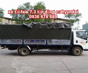 Howo La Dalat 2018 - Xe tải Faw 7,3 tấn động cơ Hyundai chính hãng, thùng dài 6m25, đời mới nhất, giá rẻ nhất