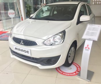 Mitsubishi Mirage MT  2018 - Bán xe Mitsubishi Mirage tại Đà Nẵng, màu trắng, xe nhập giá cạnh tranh, số sàn