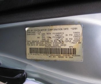 Toyota Previa 2.4 MT 1991 - Bán Toyota Previa 2.4 MT đời 1991, màu xanh lam, xe nhập 