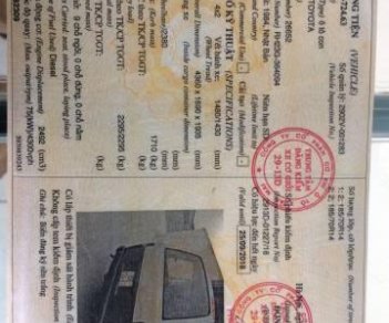 Toyota Hiace 1984 - Cần bán lại xe Toyota Hiace năm 1984
