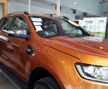 Ford Ranger Wildtrak 2.2L 2017 - Bán gấp xe Ford Ranger Wildtrak 2.2L (2 cầu) màu cam, nhập khẩu