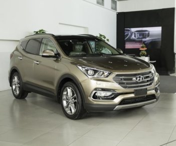 Hyundai Santa Fe 4WD   2018 - Hyundai BRVT-Bán Hyundai Santa Fe 4WD - Dầu -- 2018, màu vàng cát-- giao xe ngay