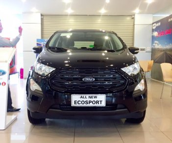 Ford EcoSport 2018 - Bán Ford Ecosport bản Ambiente số tự động màu đen mới 100%, hỗ trợ giá tốt nhất. L/H 090.778.2222