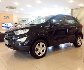 Ford EcoSport 2018 - Bán Ford Ecosport bản Ambiente số tự động màu đen mới 100%, hỗ trợ giá tốt nhất. L/H 090.778.2222