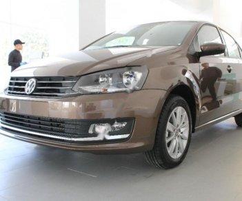 Volkswagen Polo 1.6 AT 2017 - Bán xe Volkswagen Polo 1.6 AT năm sản xuất 2017, màu nâu, nhập khẩu, giá tốt