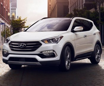 Hyundai Santa Fe 2018 - Hyundai BRVT- Giao xe ngay - 0933 740 639- Mr Trọng- Santafe full xăng năm 2018, màu trắng, cát, đen