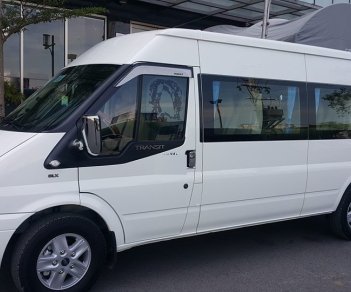 Ford Transit 2.5 2016 - Bán xe Ford Transit 2.4 16 chỗ Luxury sản xuất 2016, màu trắng. Biển tỉnh, đăng ký tháng 10/2016