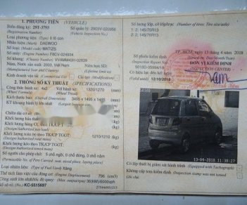 Daewoo Matiz 2003 - Cần bán xe Daewoo Matiz sản xuất 2003, màu bạc, giá tốt