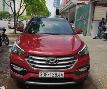 Hyundai Santa Fe 2.2L 4WD 2017 - Bán Hyundai Santa Fe 2.2L 4WD sản xuất 2017, màu đỏ, biển TP, odo 1vạn km