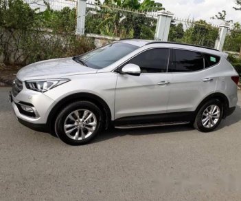 Hyundai Santa Fe 2.4AT 2017 - Cần bán xe Hyundai Santa Fe 2017, màu bạc 2.4