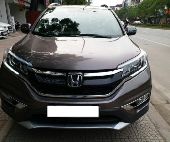 Honda CR V 2.0 2016 - Bán Honda CR-V 2.0 AT sản xuất 12/2016 màu nâu, nội thất kem, số tự động, biển Hà Nội