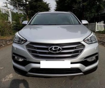 Hyundai Santa Fe 2.4AT 2017 - Cần bán xe Hyundai Santa Fe 2017, màu bạc 2.4