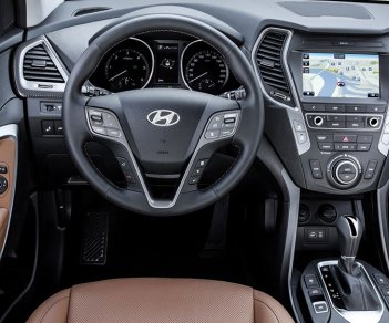 Hyundai Santa Fe 2.4  2018 - Bán Hyundai Santa Fe 2.4 full xăng, năm sản xuất 2018, màu nâu