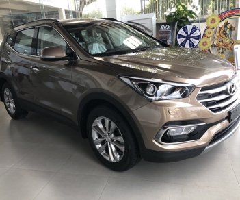 Hyundai Santa Fe 2.4  2018 - Bán Hyundai Santa Fe 2.4 full xăng, năm sản xuất 2018, màu nâu