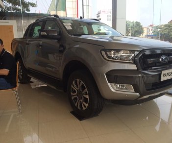 Ford Ranger 3.2 Wildtrak  2017 - Ford Vĩnh Phúc bán tải Ranger 3.2 mới toanh, màu ghi vàng giao luôn, giá khuyến mại sốc