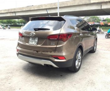 Hyundai Santa Fe CRDI 2.2AT 2016 - Cần bán gấp Hyundai Santa Fe CRDI 2.2AT sản xuất 2016, màu nâu