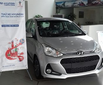 Hyundai Grand i10 1.2AT 2018 - Bán ô tô Hyundai i10 1.2AT đời 2018, màu bạc