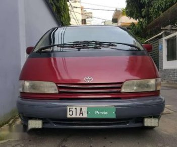 Toyota Previa   1990 - Cần bán gấp Toyota Previa năm sản xuất 1990, màu đỏ số tự động