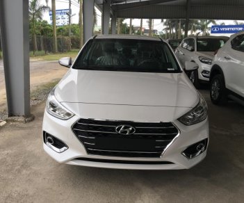 Hyundai Accent 1.4AT 2018 - Bán xe Hyundai Accent 1.4AT năm 2018, màu trắng, giao xe ngay, hỗ trợ sâu. Lh 0973.160.519