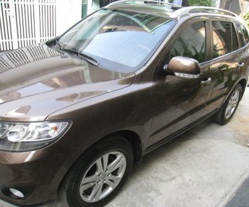 Hyundai Santa Fe CRDI 2012 - Cần bán Hyundai Santafe 2012 tự động, máy dầu, nâu vàng cực đẹp