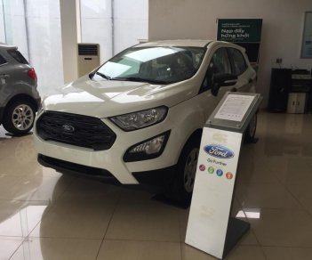 Ford EcoSport   1.5L AT Ambiente 2018 - Bán Ford Ecosport Ambitene màu trắng sản xuất năm 2018, hỗ trợ bảo hiểm thân vỏ, gói phụ kiện, L/h: 0963483132, giao ngay