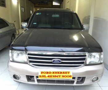 Ford Everest 2.5L 4x2 MT 2006 - Bán Ford Everest 2.5L 4x2 MT đời 2006, màu đen, 300 triệu, hàng tuyển