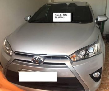 Toyota Yaris   G 2015 - Cần bán Toyota Yaris G năm 2015, màu bạc ít sử dụng, 569tr
