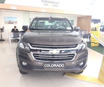 Chevrolet Colorado 2018 - Tuyên Quang bán, pick up, Chevrolet Colorado đời 2018, màu nâu, giảm chỉ còn 594 triệu, sẵn màu, vay trả góp 90% giá xe