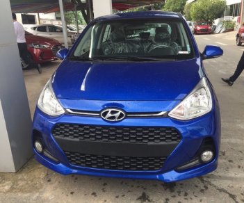 Hyundai Grand i10 1.2AT 2018 - Bán xe giao ngay, I10 1.2AT xanh dương 2018, bao đậu hồ sơ trả góp