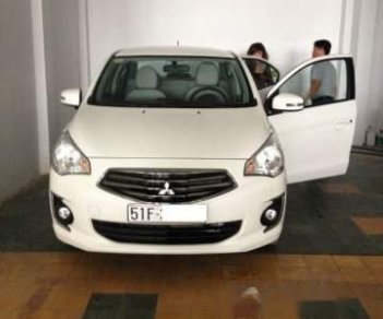 Mitsubishi Attrage   2015 - Bán xe Mitsubishi Attrage đời 2015, màu trắng, số sàn, 355 triệu